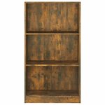 vidaXL Bibliothèque Chêne fumé 60x24x109 cm Bois d'ingénierie