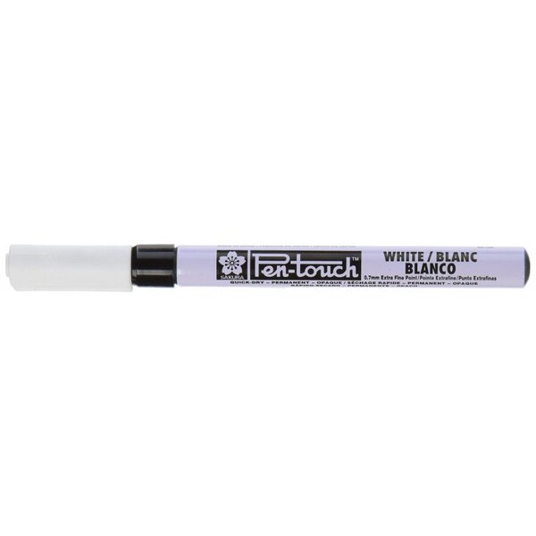 SAKURA Marqueur permanent Pen-Touch Extra Fin  blanc
