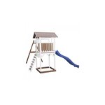 AXI Beach Tower avec Balancoire Double Marron Blanc Bleu Toboggan