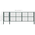vidaXL Portail de jardin Acier 500 x 150 cm Vert