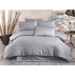 Parure de lit - housse de couette 220 x 240 + 2 taies d'oreiller 60 x 60 70 polyester - Gris
