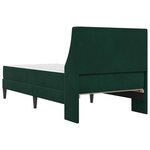 vidaXL Cadre de lit avec matelas Vert foncé 80 x 200 cm Velours