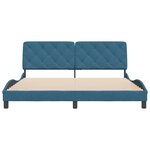 vidaXL Cadre de lit sans matelas bleu 180x200 cm velours