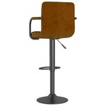 vidaXL Tabouret de bar Marron Velours