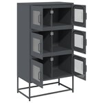 vidaXL Buffet haut anthracite 68x39x123 cm acier