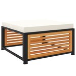 vidaXL Salon de jardin avec coussins 6 Pièces bois d'acacia solide