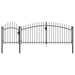 vidaXL Portail de jardin Acier 1 75 x 4 m Noir