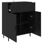 vidaXL Buffet Chêne noir 69 5 x 34 x 90 cm Bois d'ingénierie