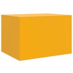 vidaXL Table basse Jaune moutarde 67x50x44 cm acier