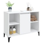 vidaXL Meuble d'évier blanc 80x33x60 cm bois d'ingénierie