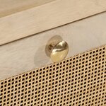 vidaXL Table de chevet 40x30x50 cm bois massif manguier et fer