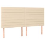 vidaXL Sommier à lattes de lit avec matelas Crème 160x200 cm Tissu
