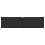 vidaXL Coussin de tête de lit noir 200 cm velours