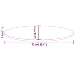 vidaXL Dessus de table 90x45x2 5 cm bois de pin massif ovale
