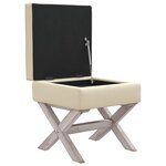 vidaXL Tabouret de rangement 45x45x49 cm lin