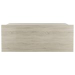 vidaXL Table de chevet flottante Chêne sonoma Bois d'ingénierie