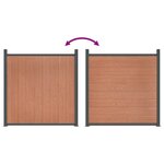 vidaXL Panneau de clôture marron 699x186 cm WPC