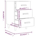 vidaXL Table de chevet chêne fumé 40x40x66 cm bois d'ingénierie