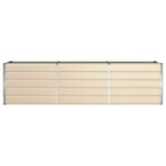 vidaXL Jardinière Ivoire 480 x 50 x 45 cm Acier galvanisé