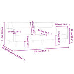 vidaXL Canapé-lit à 2 places taupe tissu