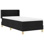 vidaXL Lit à ressorts avec matelas Noir 200 x 100 cm Polyester