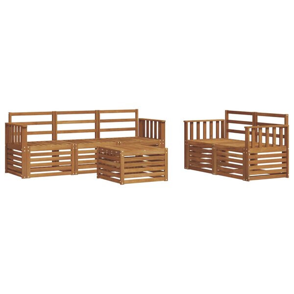 vidaXL Ensemble de canapés d'extérieur 6 pc Naturel