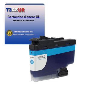 T3AZUR- Cartouche compatible avec Brother LC3239 XL Cyan pour Brother MFC-J5945DW MFC-J6945DW