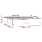 vidaXL Cadre de lit Gris clair 200x200 cm Velours