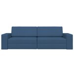 vidaXL Canapé Lit au Sol 2-en-1 Bleu 245x150x60 5 cm Tissu