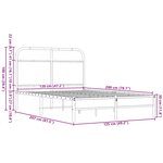 vidaXL Cadre de lit sans matelas 120x200 cm chêne marron