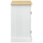vidaXL Armoire d'évier avec étagère Blanc 73 x 33 x 60 cm Pin massif