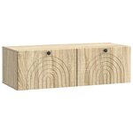 vidaXL Meuble TV mural Chêne Sonoma 98 x 41 x 30 cm Bois d'ingénierie