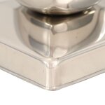 vidaXL Bouchons de poteau 6 Pièces Globe final Acier inoxydable 71x71 mm