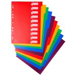 EXACOMPTA Intercalaire en polypropylène, format A4, 12 positions assortis pastel