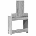 vidaXL Table de Toilette Gris 79 x 41 x 140 cm Bois d'ingénierie