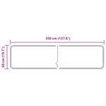 vidaXL Coureur de Tapis MARSA Noir 50 x 350 cm Polyester et PVC