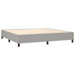 vidaXL Sommier à lattes de lit et matelas et LED Gris clair 200x200 cm