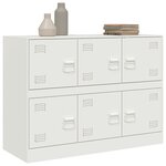 vidaXL Buffet blanc 99x39x73 cm acier