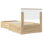 vidaXL Cadre de lit Chêne Sonoma 90 x 200 cm Bois d'ingénierie