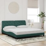 vidaXL Cadre de lit sans matelas vert foncé 180x200 cm velours