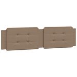 vidaXL Coussin de tête de lit Zadar cappuccino 200 cm similicuir