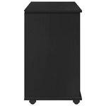 vidaXL Cabinet roulant 63 5 x 39 x 65 5 cm Bois de Pin Massif Noir