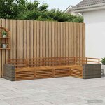 vidaXL Ensemble de canapés d'extérieur 5 Pièces Naturel