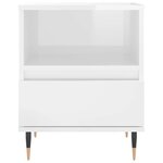 vidaXL Table de chevet Blanc brillant 40x35x50 cm Bois d’ingénierie