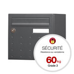 Boîte aux lettres cubysm 1 porte gris anthracite ral 7016m