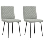 vidaXL Chaises à manger lot de 2 Gris clair Velours