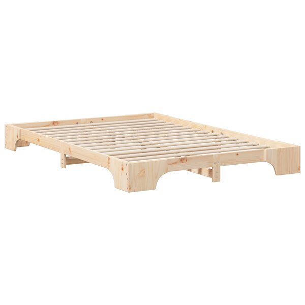 vidaXL Cadre de lit surélevé avec stockage Marron bois