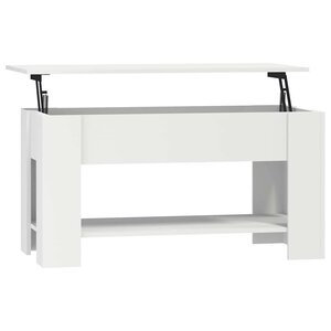 vidaXL Table basse blanc 101x49x52 cm bois d'ingénierie
