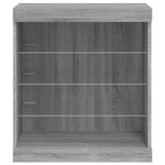 vidaXL Buffet avec lumières LED sonoma gris 60 5x37x67 cm