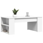 vidaXL Table basse blanc 102x55x42 cm bois d'ingénierie